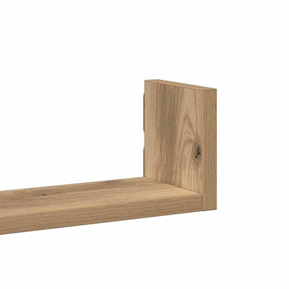 Prateleiras de parede 3pcs derivados madeira carvalho artisiano