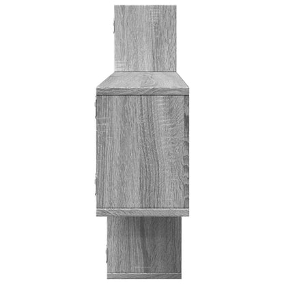Prateleira parede 167,5x18x68 cm deriv. madeira cinzento sonoma