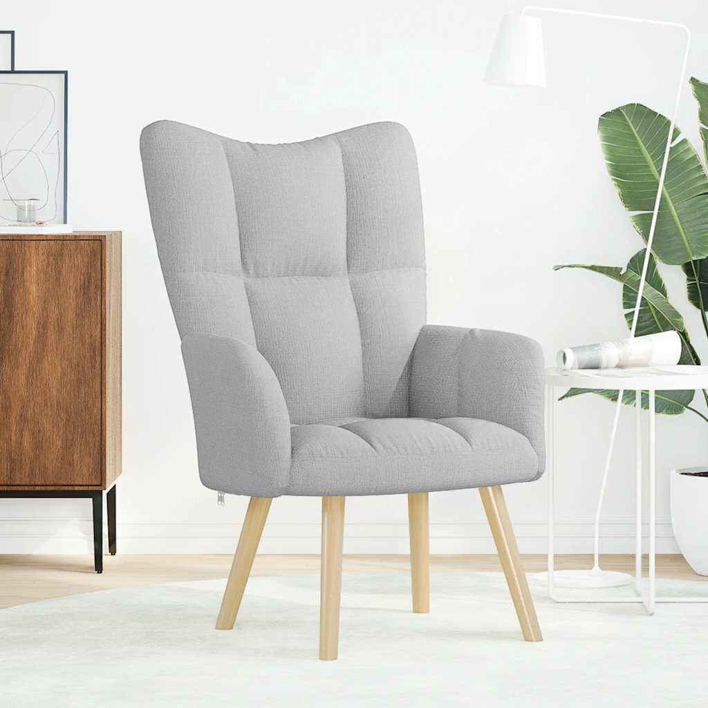 Cadeira de descanso tecido cinzento nuvem