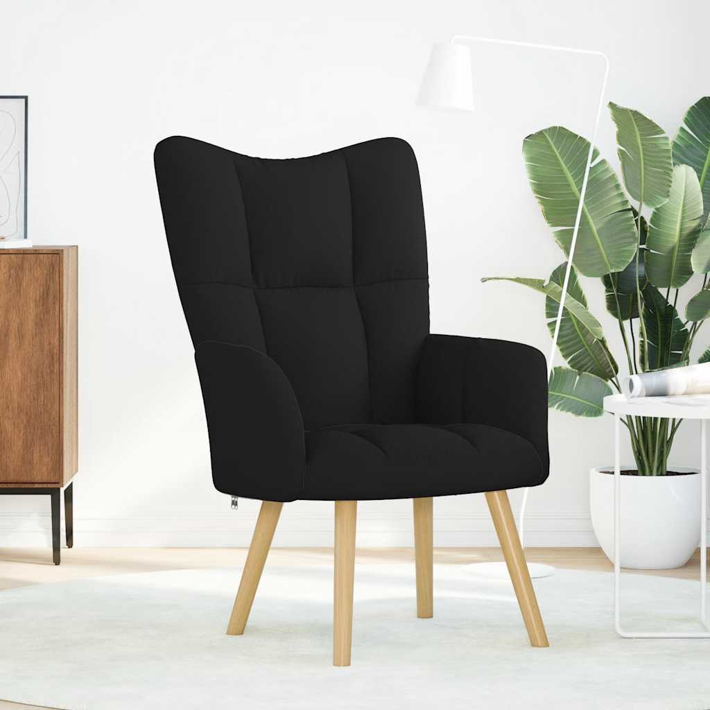 Cadeira de descanso tecido preto