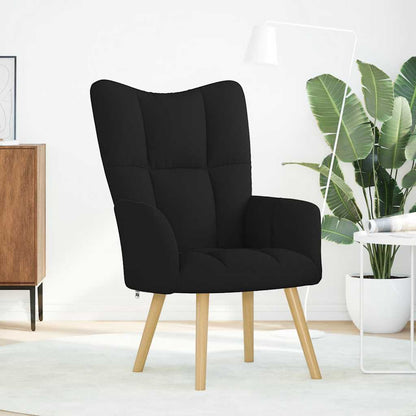 Cadeira de descanso tecido preto