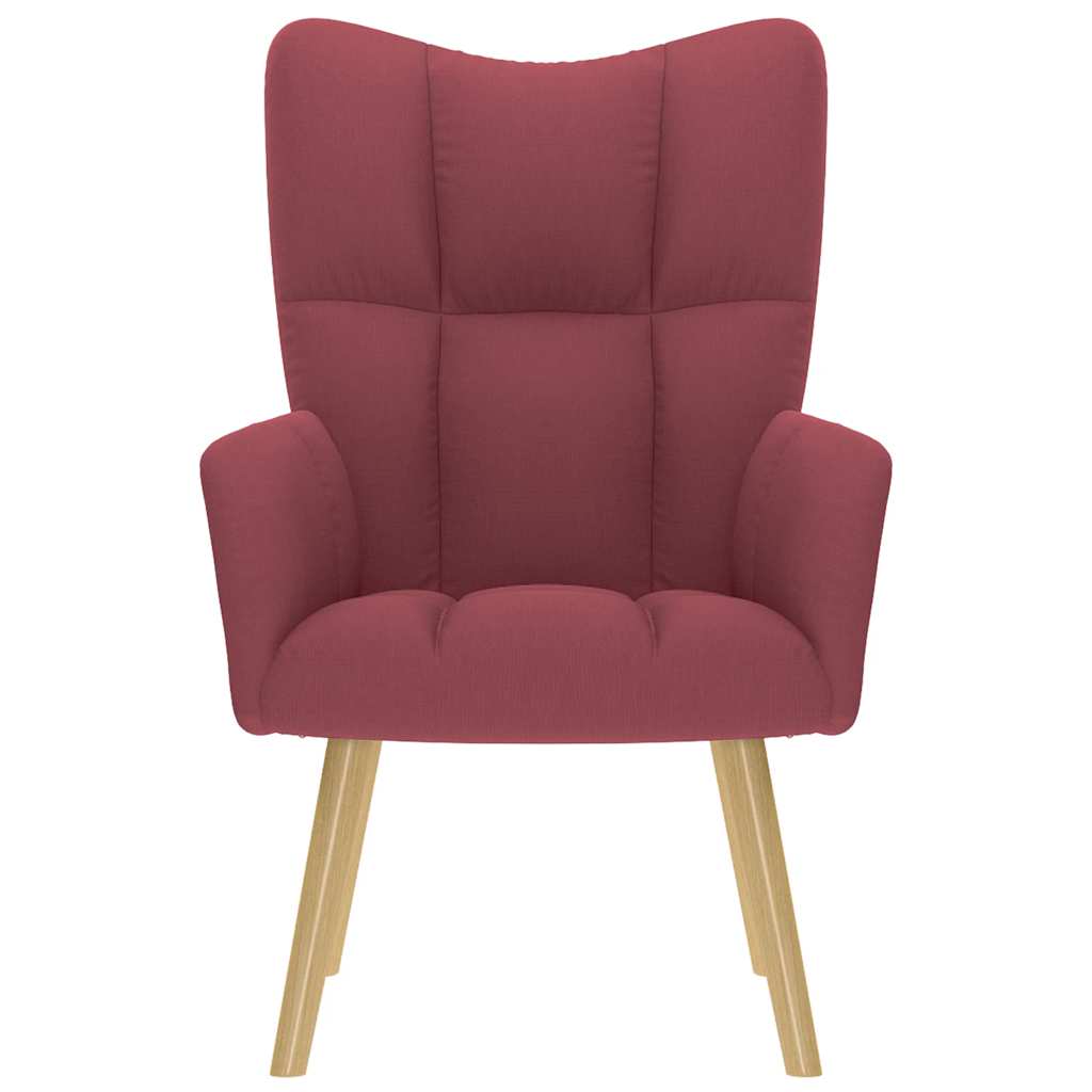 Cadeira de descanso tecido vermelho tinto