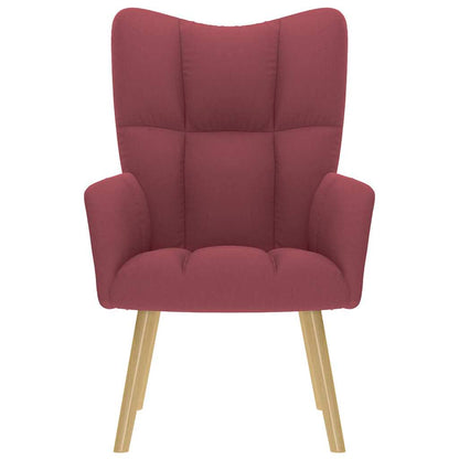 Cadeira de descanso tecido vermelho tinto