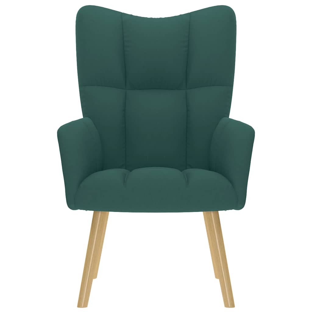 Cadeira de descanso tecido verde-escuro