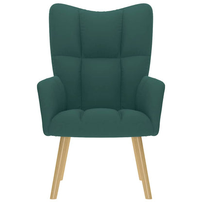 Cadeira de descanso tecido verde-escuro