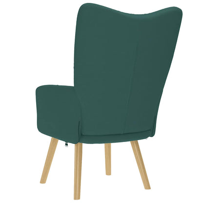 Cadeira de descanso tecido verde-escuro