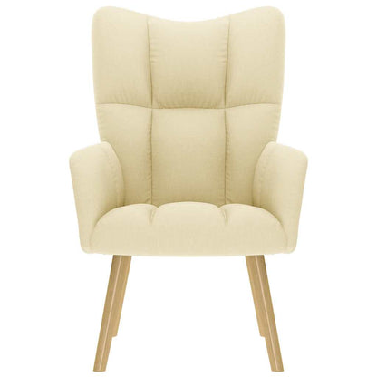 Cadeira de descanso tecido cor creme