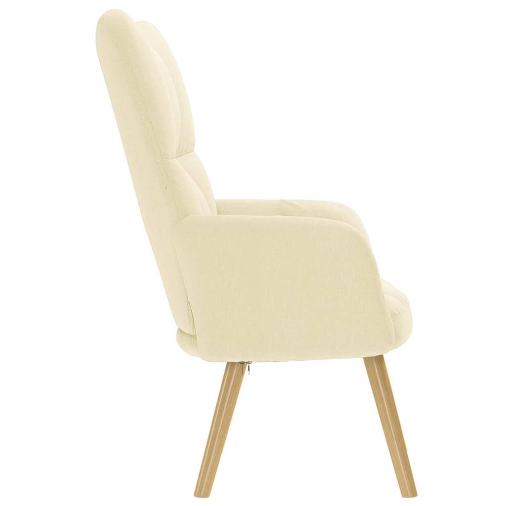 Cadeira de descanso tecido cor creme