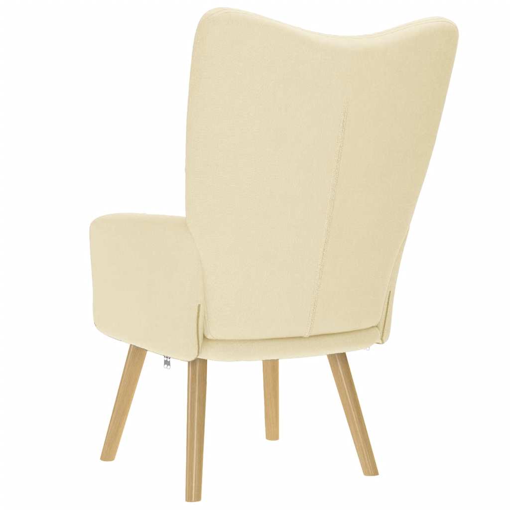 Cadeira de descanso tecido cor creme