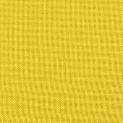 Cadeira de descanso com apoio de pés tecido amarelo-claro