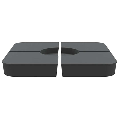 4 pcs conj. base para guarda-sol de suporte cruzado 100 kg PP