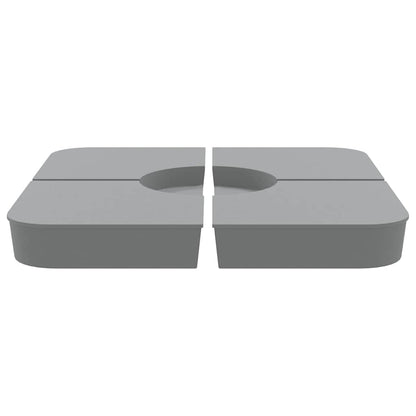 4 pcs conj. base para guarda-sol de suporte cruzado 100 kg PP