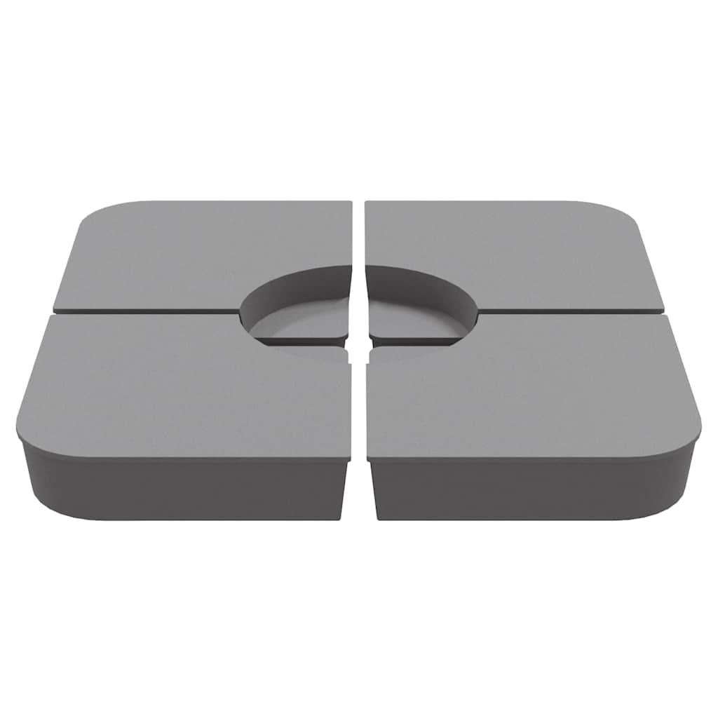 4 pcs conj. base para guarda-sol de suporte cruzado 100 kg PP