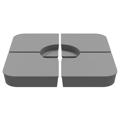 4 pcs conj. base para guarda-sol de suporte cruzado 100 kg PP