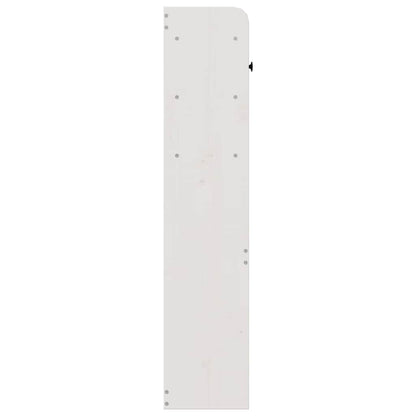 Cabeceira com arrumação 135 cm madeira de pinho maciça branco