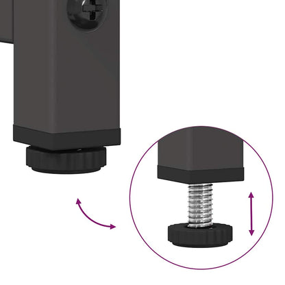 Mesa de cabeceira 36x39x60,5 cm aço laminado a frio preto