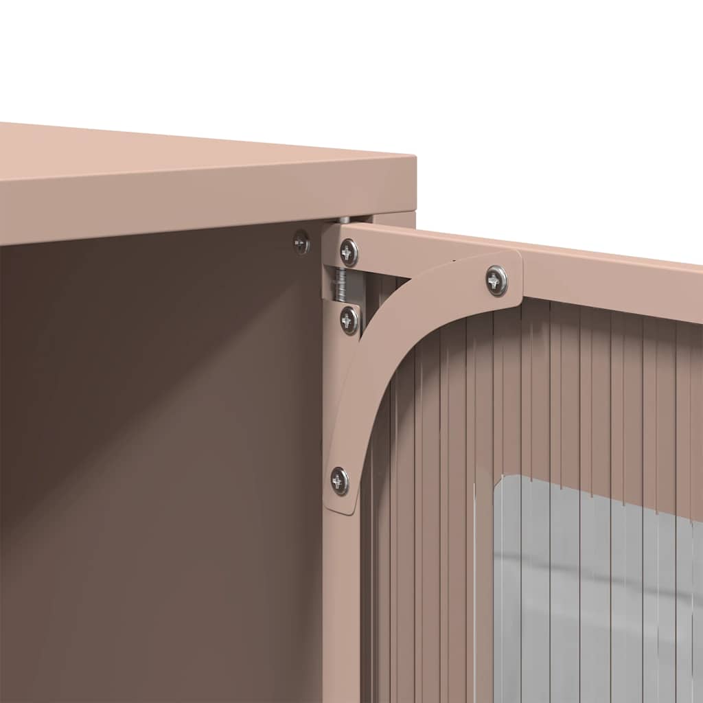 Mesa de cabeceira 36x39x60,5 cm aço laminado a frio rosa