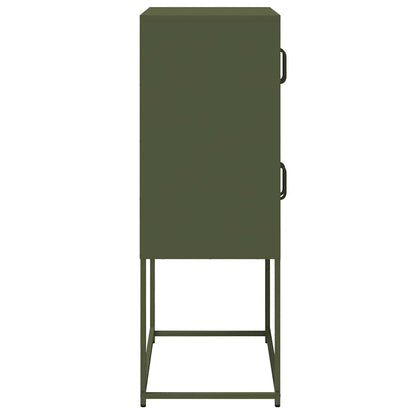 Aparador alto 68x39x107 cm aço verde azeitona