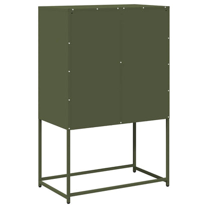 Aparador alto 68x39x107 cm aço verde azeitona
