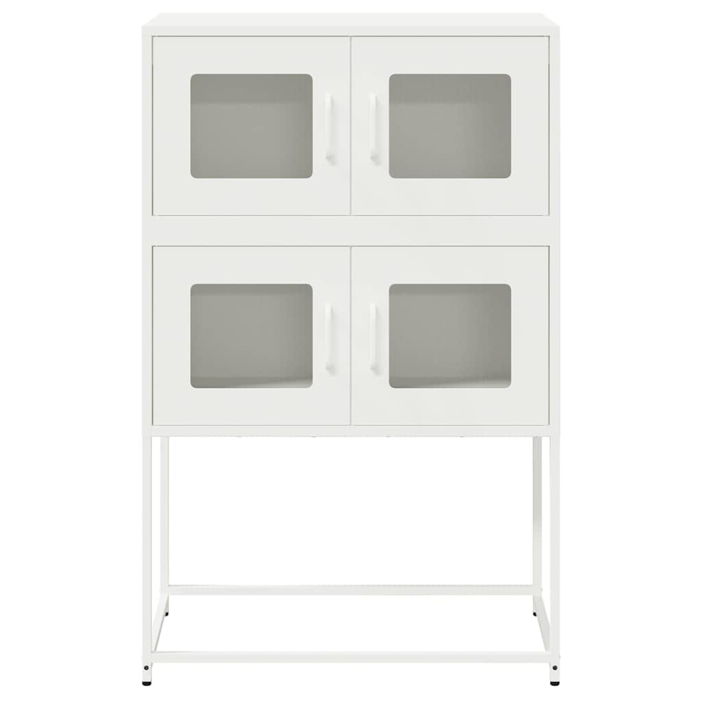 Aparador alto 68x39x107 cm aço branco