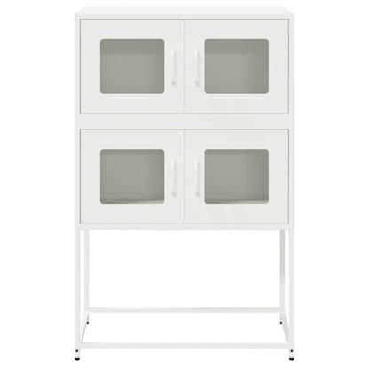 Aparador alto 68x39x107 cm aço branco