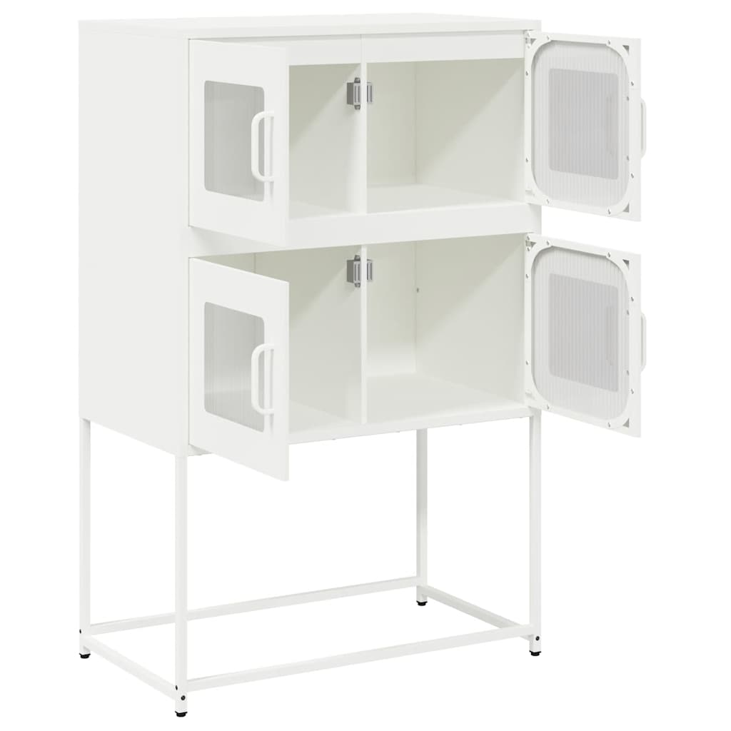 Aparador alto 68x39x107 cm aço branco