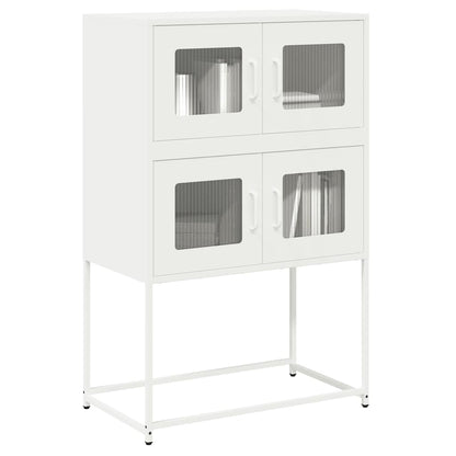 Aparador alto 68x39x107 cm aço branco