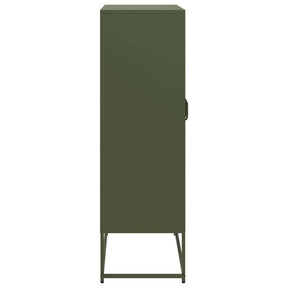 Aparador alto 68x39x123 cm aço verde azeitona