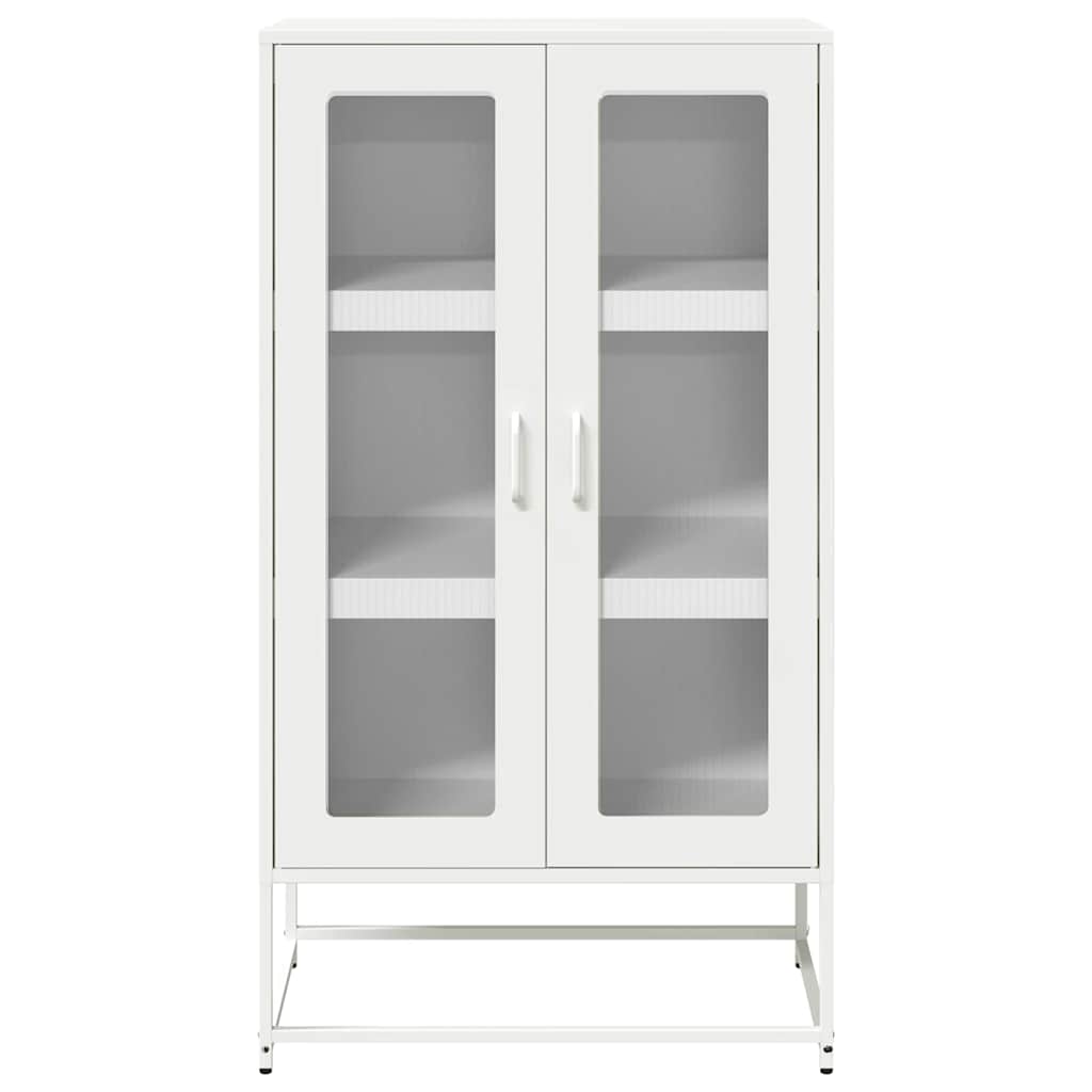Aparador alto 68x39x123 cm aço branco