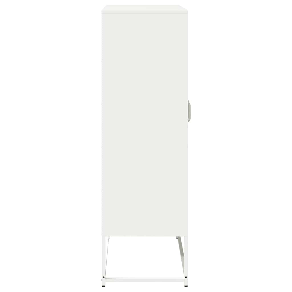 Aparador alto 68x39x123 cm aço branco