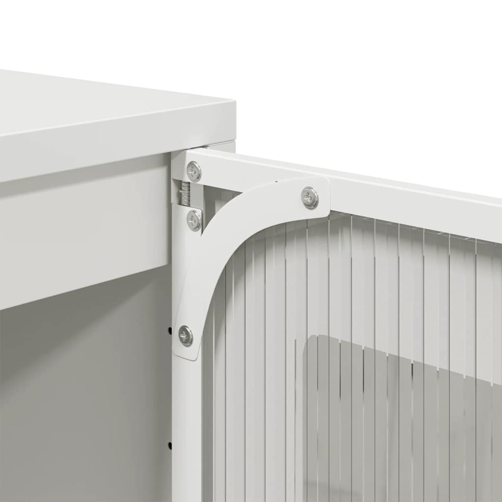 Aparador alto 68x39x123 cm aço branco