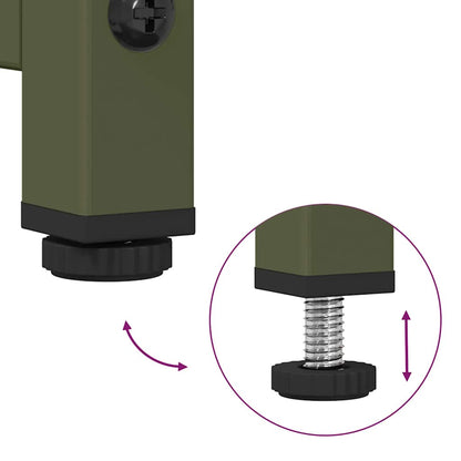 Móvel alto 68x39x111,5 cm aço verde azeitona