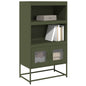 Aparador alto 68x39x123 cm aço verde azeitona