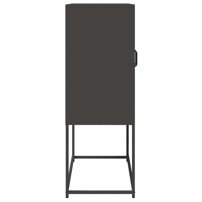 Aparador alto 68x39x107 cm aço preto