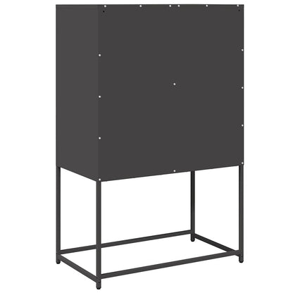 Aparador alto 68x39x107 cm aço preto