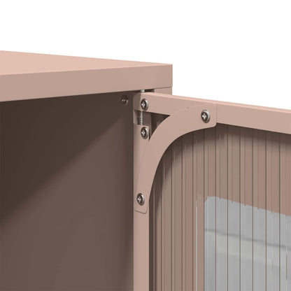 Aparador alto 68x39x107 cm aço rosa