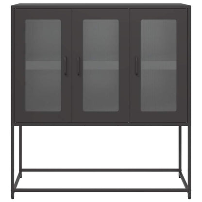 Aparador 100,5x39x107 cm aço laminado a frio preto