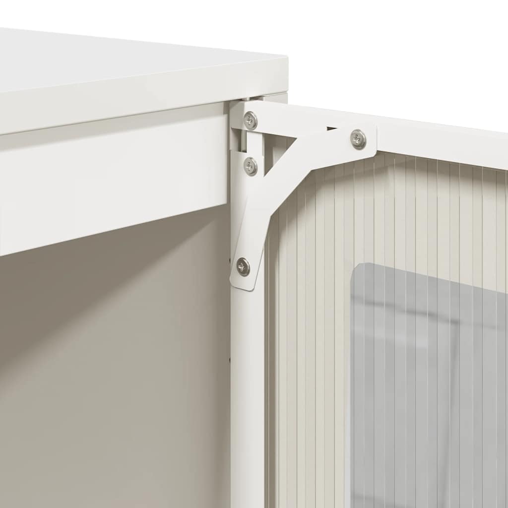 Aparador 100,5x39x107 cm aço laminado a frio branco