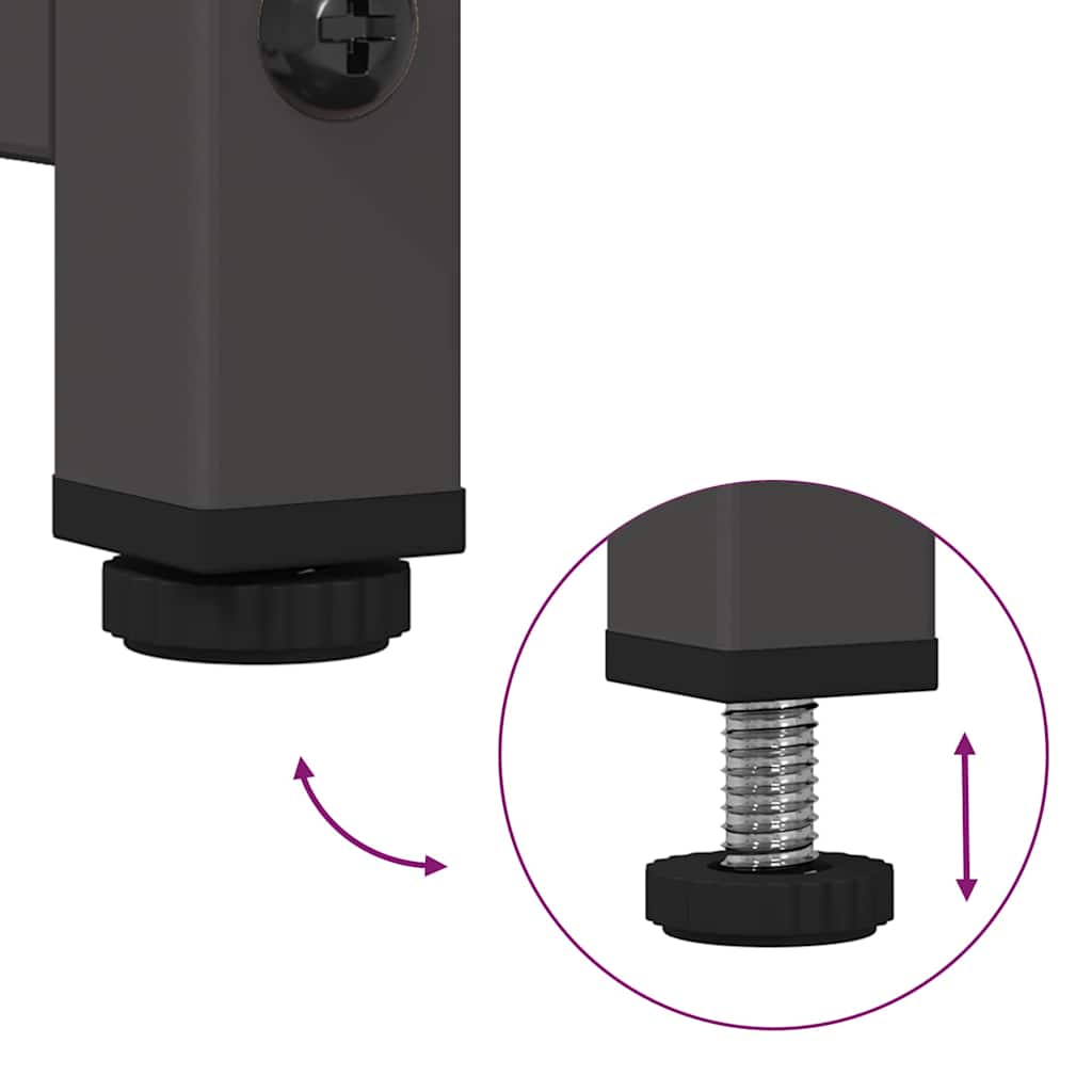 Mesa de cabeceira 36x39x78 cm aço laminado a frio preto