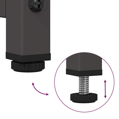 Mesa de cabeceira 36x39x78 cm aço laminado a frio preto