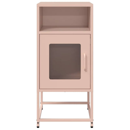 Mesa de cabeceira 36x39x78 cm aço laminado a frio rosa