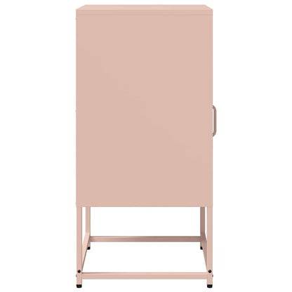 Mesa de cabeceira 36x39x78 cm aço laminado a frio rosa