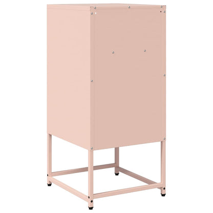 Mesa de cabeceira 36x39x78 cm aço laminado a frio rosa