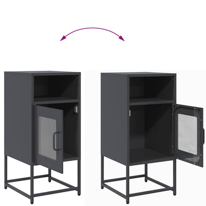 Mesa de cabeceira 36x39x78 cm aço laminado a frio antracite