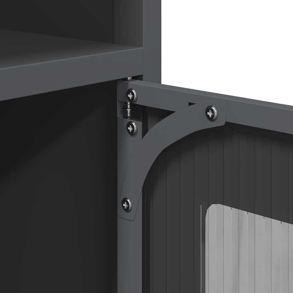 Mesa de cabeceira 36x39x78 cm aço laminado a frio antracite