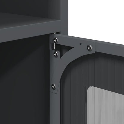 Mesa de cabeceira 36x39x78 cm aço laminado a frio antracite