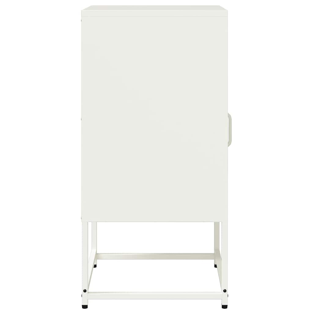 Mesa de cabeceira 36x39x78 cm aço laminado a frio branco