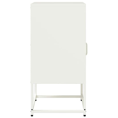 Mesa de cabeceira 36x39x78 cm aço laminado a frio branco