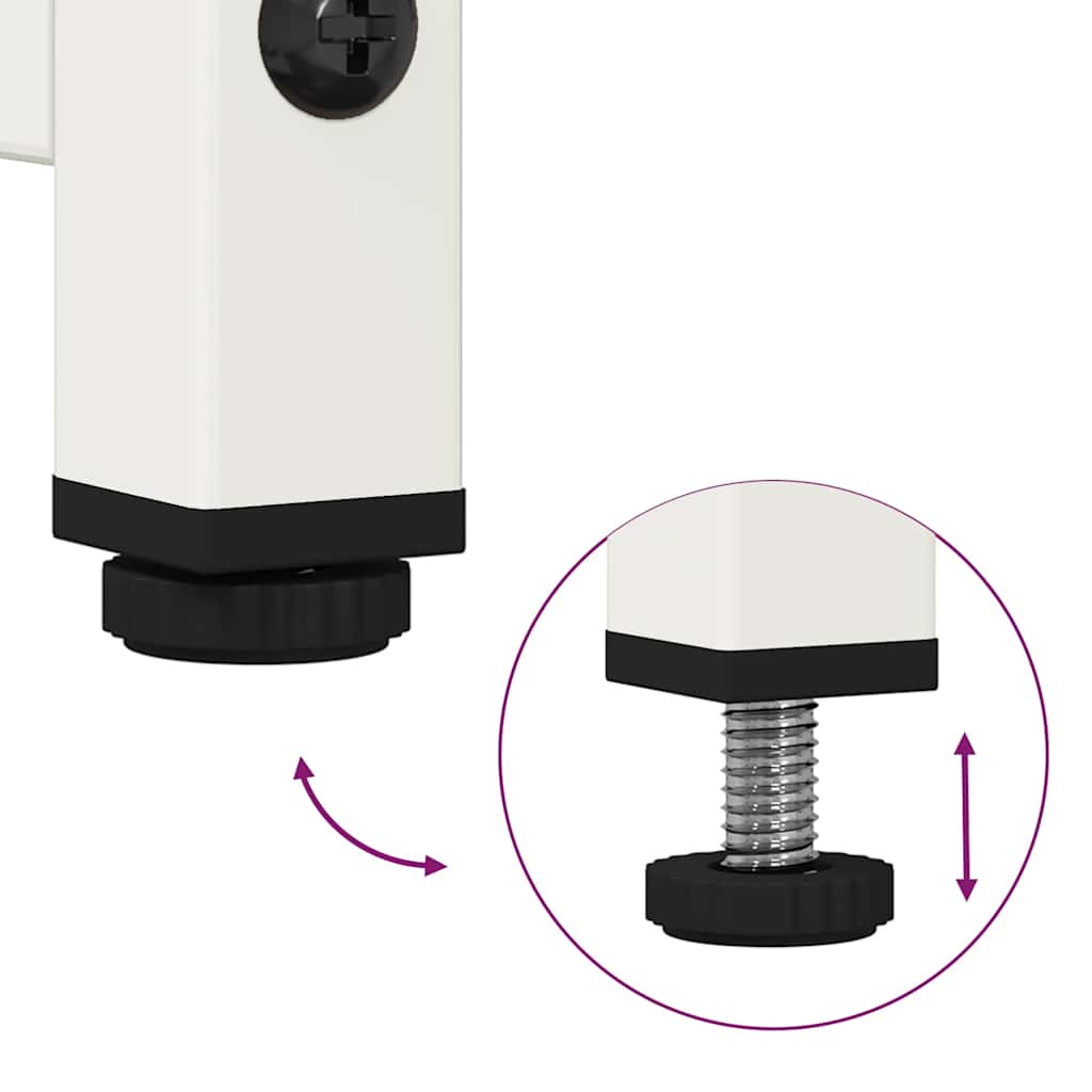 Mesa de cabeceira 36x39x78 cm aço laminado a frio branco