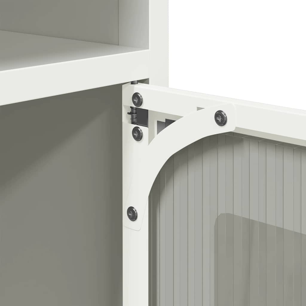 Mesa de cabeceira 36x39x78 cm aço laminado a frio branco